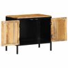 vidaXL Bedside Cabinet 2 pcs Brown and Black 50 x 30 x 45 cm