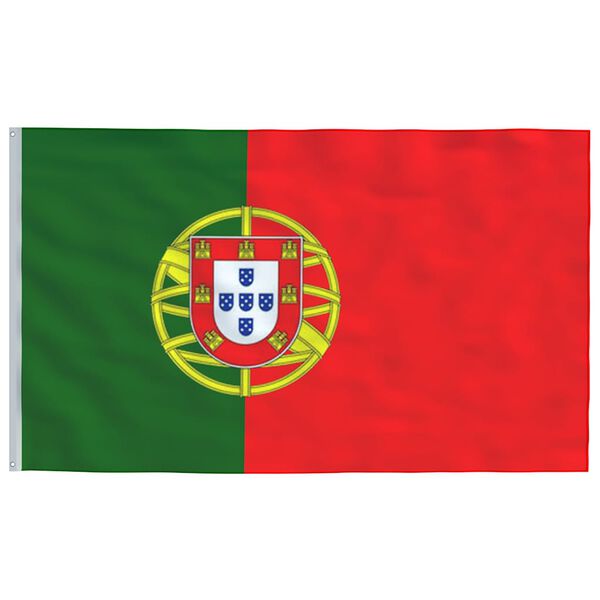 vidaXL Portugal Flag and Pole 5.55 m Aluminium