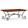 vidaXL Coffee Table with Curled Legs Solid Wood 110x60x39 cm