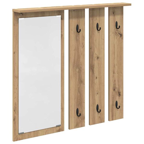 vidaXL Wall-Mounted Coat Rack with Shelf Artisan oak 84 x 10 x 80 cm
