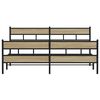 vidaXL Metal Bed Frame without Mattress Sonoma Oak 193x203 cm