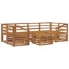 vidaXL Outdoor Sofa Set 7 pcs Natural Solid Acacia Wood