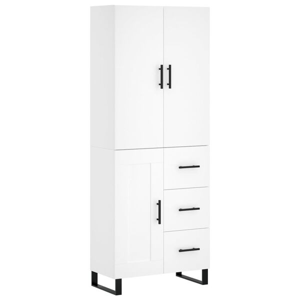 vidaXL Highboard White 69.5x34x180 cm Engineered Wood