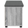 vidaXL Hall Bench with Cushion Plain Grey Sonoma 80 x 38 x 46 cm