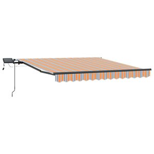 vidaXL Retractable Awning Manual Multicolour 300 x 250 cm Fabric
