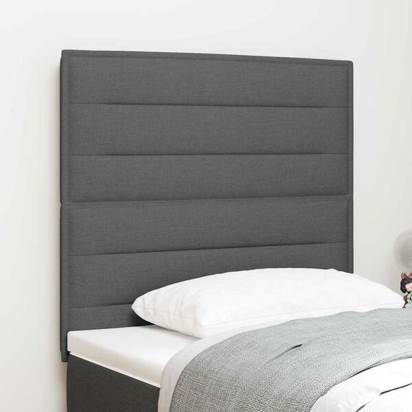 vidaXL Headboard with Headboard Dark Grey 100 cm Faux Leather