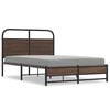 vidaXL Bed Frame without Mattress 140x190 cm Brown Oak Engineered Wood