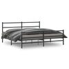 vidaXL Metal Bed Frame without Mattress with Footboard&nbsp;Black 183x213cm