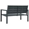 vidaXL Garden Bench 120 cm HDPE Grey Wood Look