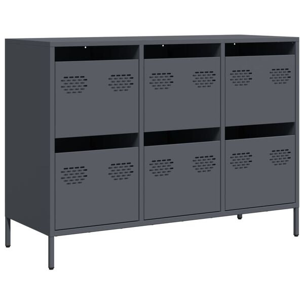 vidaXL Sideboard&nbsp;Anthracite 101.5x39x73.5 cm Cold-rolled Steel