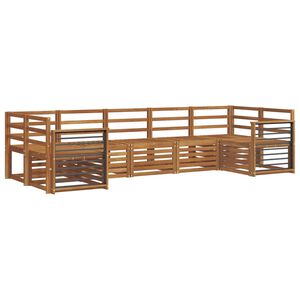 vidaXL Outdoor Sofa Set 7 pcs Natural
