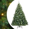 vidaXL Artificial Christmas Tree with 300 LEDs Green 240 cm PE and PVC