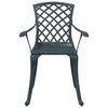 vidaXL Garden Chairs 2 pcs Green Cast Aluminium