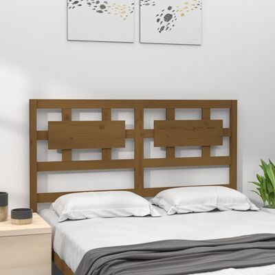 vidaXL Bed Headboard Honey Brown 145.5x4x100 cm Solid Wood Pine