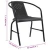 vidaXL Garden Chairs 6 pcs Plastic Rattan and Steel 110 kg