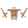 vidaXL Garden Dining Set Folding Brown Soild Teak Wood