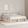 vidaXL Bed Frame with Headboard Brown 200 x 200 cm Solid Pine Wood