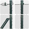 vidaXL Fence Post Grey 50 x 0.4 m (13 mm mesh) Steel and PVC