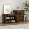 vidaXL Shoe Cabinet Smoked Oak 100x42x60 cm Engineered Wood