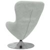 vidaXL Egg Chair Light Grey 63 x 73 x 90 cm Velvet