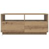 vidaXL Coffee Table with LED Lights Artisan Oak 90x49x40 cm
