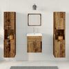 vidaXL Bathroom Furniture Set with Door 4 pcs Old Wood Engineered Wood
