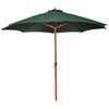 vidaXL Garden Parasol | Green | Polyester | Large | Height-Adjustable