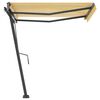 vidaXL Freestanding Manual Retractable Awning 300x250 cm Yellow/White