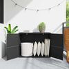 vidaXL Garden Storage Cabinet Black 100x55.5x80 cm Poly Rattan