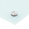 vidaXL Kitchen Backsplash Milk 70 x 60 cm Tempered Glass