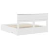 vidaXL Bed Frame with Headboard White 180 x 200 cm Engineered Wood
