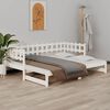 vidaXL Pull-out Day Bed without Mattress White 2x(90x190) cm
