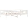 vidaXL Bed Frame White 90x190 cm Single Solid Wood Pine