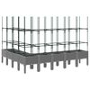 vidaXL Garden Planter with Trellis Light Grey 200x160x142.5 cm PP