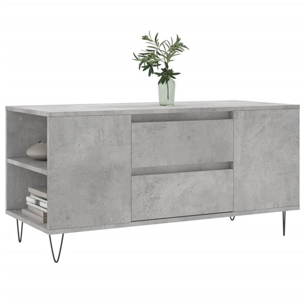 vidaXL Coffee Table Concrete Grey 102x44.5x50 cm Engineered Wood