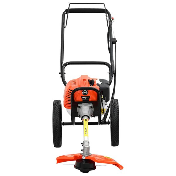 vidaXL Brush Cutter with Wheels Orange 52 cc 1.45 kW