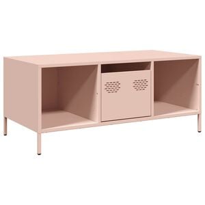 vidaXL Coffee Table Pink 101.5x50x43.5 cm Cold-rolled Steel