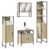 vidaXL 4 Piece Bathroom Furniture Set Sonoma Oak Engineered Wood