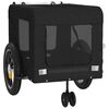 vidaXL Pet Bike Trailer Black Oxford Fabric and Iron