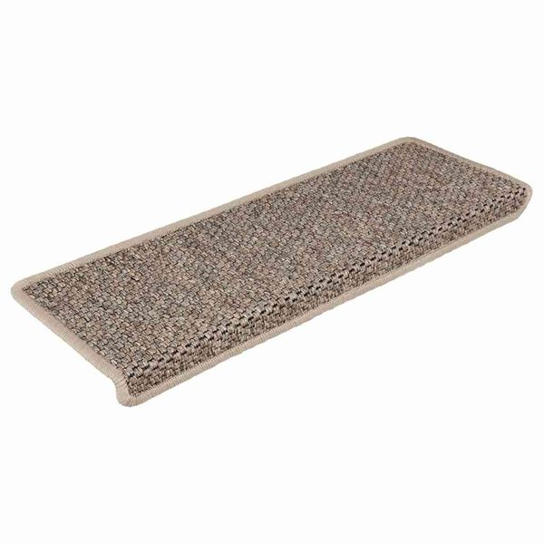 vidaXL Stair Mats Self-adhesive Sisal-Look 30 pcs 65x21x4 cm Dark Beige