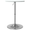 vidaXL Bar Table White 50x50x90 cm Engineered Wood and Chromed Steel