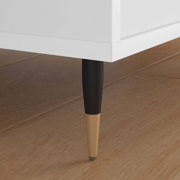 vidaXL Furniture Feet 2 pcs Black and Gold &Oslash; 40 x 98 mm Iron