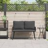 vidaXL Garden Bench with Cushion Grey 114 x 64 x 78cm Metal