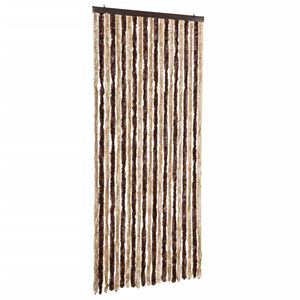 vidaXL Insect Curtain Beige and Light Brown 90x220 cm Chenille
