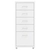 vidaXL Mobile File Cabinet White 28x41x69 cm Metal