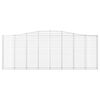 vidaXL Arched Gabion Baskets 9 pcs 400x30x140/160 cm Galvanised Iron