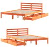 vidaXL Bed Frame without Mattress Wax Brown 160x200 cm Solid Wood Pine