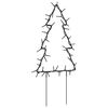 vidaXL Christmas Light Decorations with Spikes 3 pcs Tree 50 LEDs 30 cm