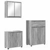 vidaXL Bathroom Furniture Set Manual 3 pcs Grey Sonoma Engineered Wood