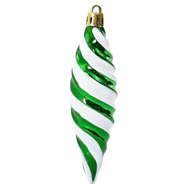 vidaXL Christmas Spiral Shape Ball 40 pcs Green
